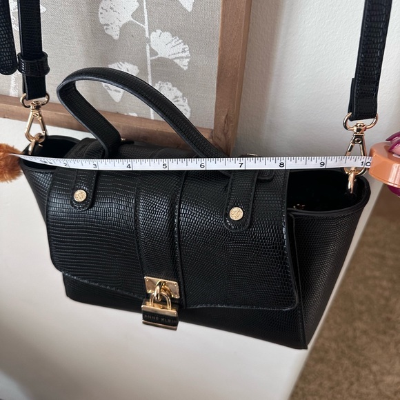 Anne Klein Black and Gold Crossbody Bag with Elegant Hardware - Picture 7 of 7